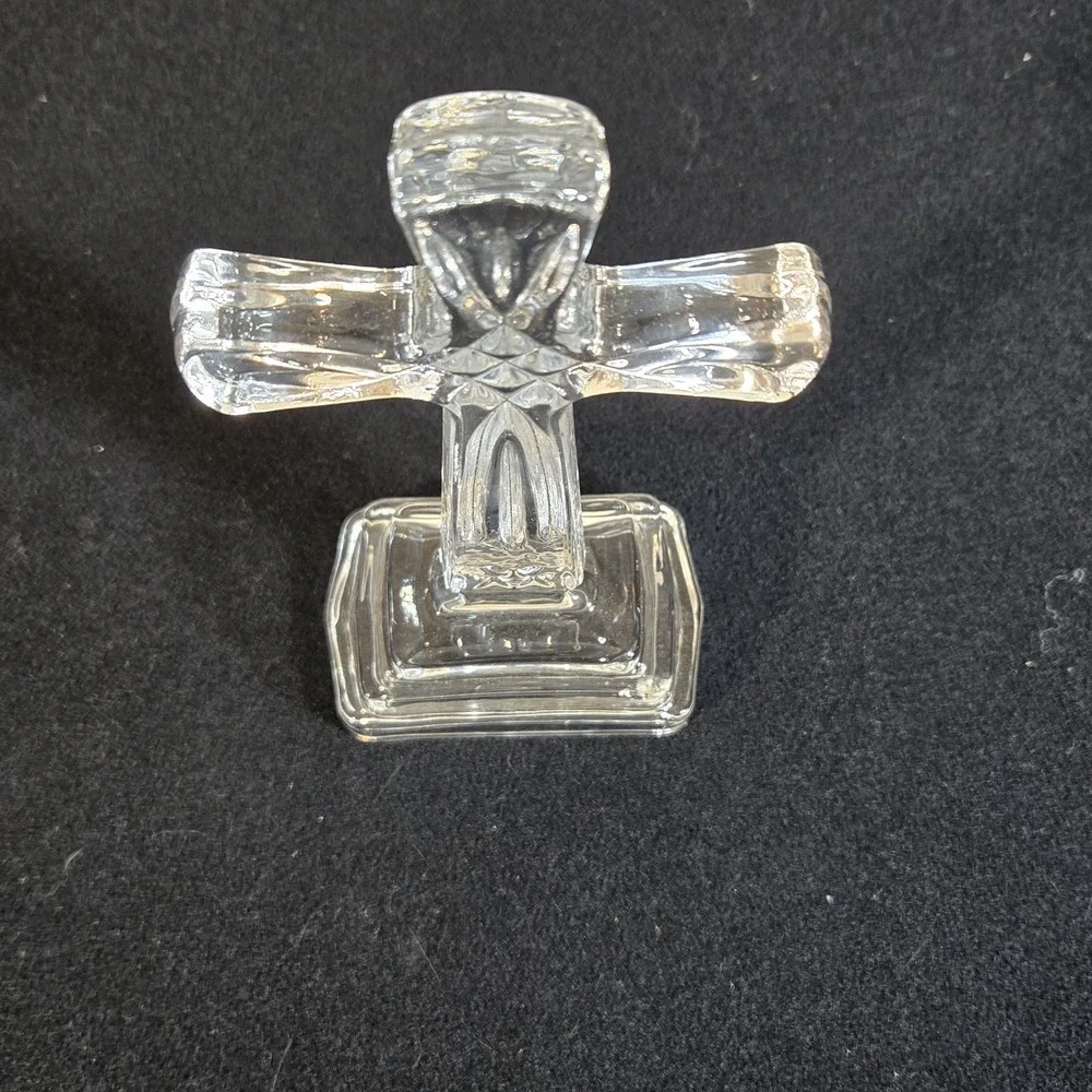Glass Decorative Christian Cross Figurine